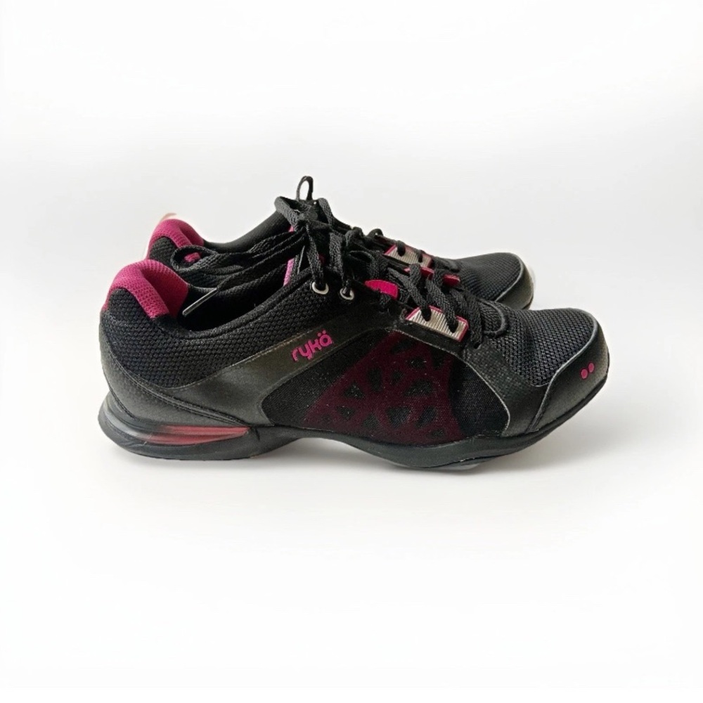 Ryka Exertion Running Shoes Women’s SZ 8W black‎ and pink EUC preppy Athleisure - Picture 4 of 8
